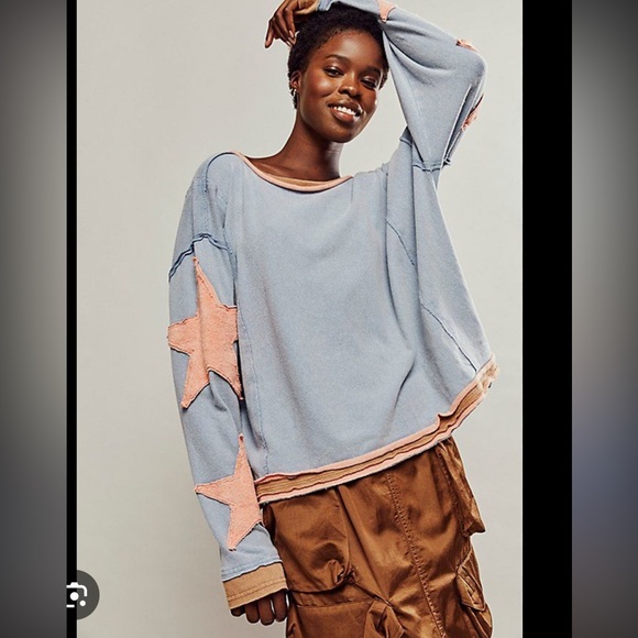 We The Free Tops - Free People Your a Star Long Sleeve Tee SM